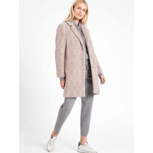 Banana Republic Brushed Plaid Car Coat